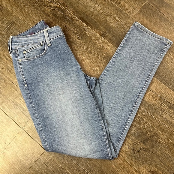 NYDJ Slim Straight Blue Jeans Pants Denim ((size 4)) - Picture 4 of 9